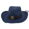 Decorative Clover Belt Jazz Hats Women Men Summer Straw Hat Beach Holiday Sun Cap Western Style Cowgirl Hat