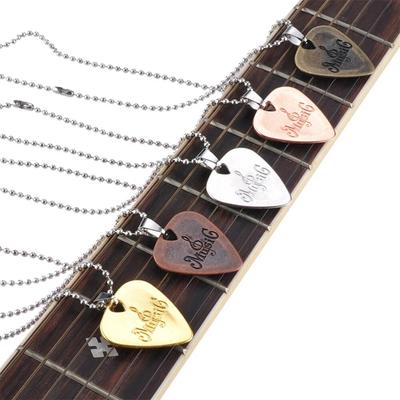 Miwayer Púa de Guitarra de Metal Aleación de Zinc Colgante de Collar Púa Para Guitarra Eléctrica Instrumento Musical Piezas Accesorios