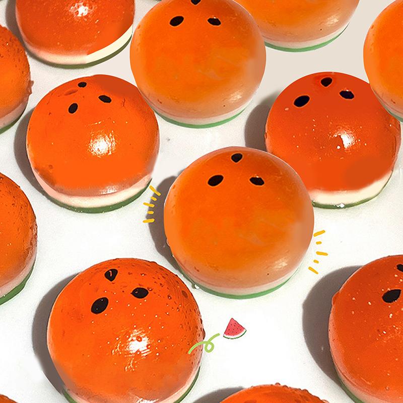 5Pc Mini Transparent Watermelon  Slow Rising Soft Stress Relieving Toys Kawaii Squishies Decompression Toys Gift