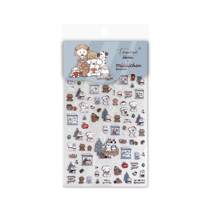 

Tomoni Cute & Durable Christmas Paw Patrol Nail Stickers for Kids