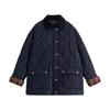 Chuyu Women's Loose Fit Corduroy Patchwork Plaid Padded Jacket