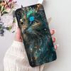 For Infinix Hot 8 Phone Case Hot 8 Lite Hot8 X650 X650C X650B X650D Elegant Floral Cat Pattern Black Silicone Soft TPU Cases