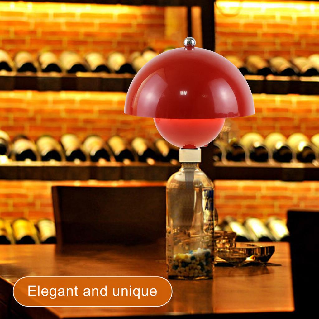 3 Color Rechargeable Bottle Lamps W/ Touch Dimming Rechargeable LED Desk Lamp LED Wine Bottle Light for Bedroom Restaurant & Bar