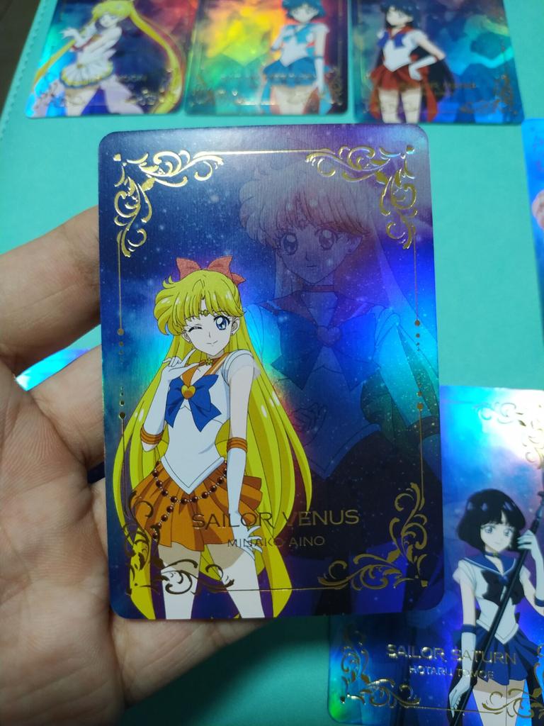 Diy 10ks/sada Sailor Moon Sebekontrola Sbírej Podpis Obchodní Flash Karta Anime Kreslený Vánoční Dárek