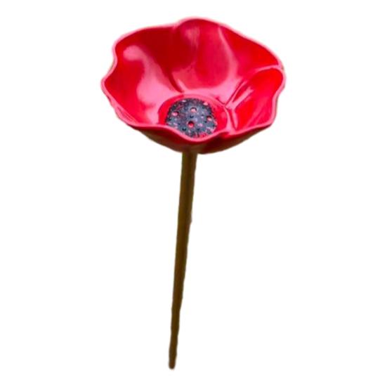 

Metal Flower Garden Stake Pollinator Watering Station Mini Bird Bath Drinking Bowl for Bees Butterflies Birds Outdoor Yard Decor красный