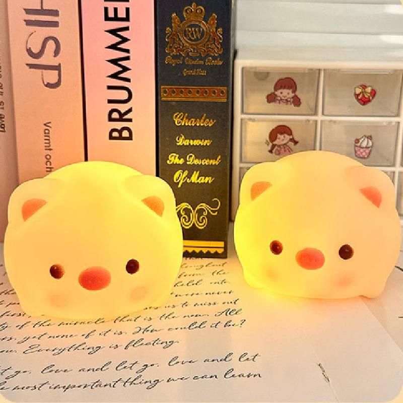 Light Night Piggy Dormitory Bedroom Bedside Lamp Decoration Ornaments Kid Gift