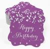 Inkdotpot Real Gold Foil Bracket Shape Paper Hang Tags Happy Birthday Favor Tags Pack Of