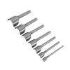 7pcs  set DIY Leather Carft Half  Round Punch Belt End Cutter For Home Leather Sewing(10 40mm)