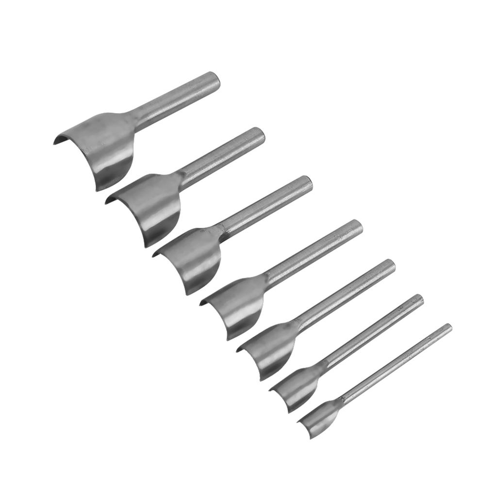 7pcs /set  Leather Carft Half  Round Punch Belt End Cutter For Home Leather Sewing(10-40mm)