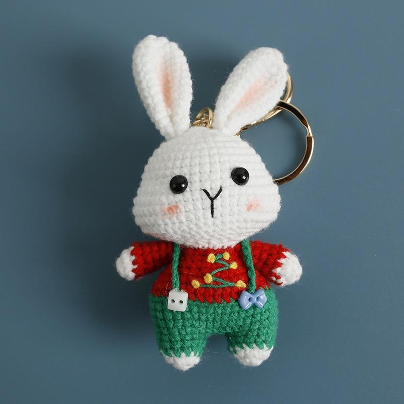 Cute Woven Handmade Twelve Zodiac Dolls Yarn Keychain Wool Thread Hook Weaving Crochet Doll Decoration Creative Birthday Gift