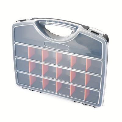 1pc Durable Waterproof Plastic Storage Box with Drawer, Multi-Compartment Organizer for Screws and Hardware, Portable Snap Closure Parts Container