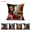 Van Dyck Renaissance Baroque Famous Oil Painting Royal Court Lady Wall Art Sofa Pillow Case Mourning Christ Linen Cushion Cover