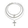 SHIXIN 3 Stück/Set Punk-Stil Stern Jesus Kreuz Anhänger Halskette für Männer Hip Hop Stapelbar Mehrschichtig Dicke Kette Choker Halskette