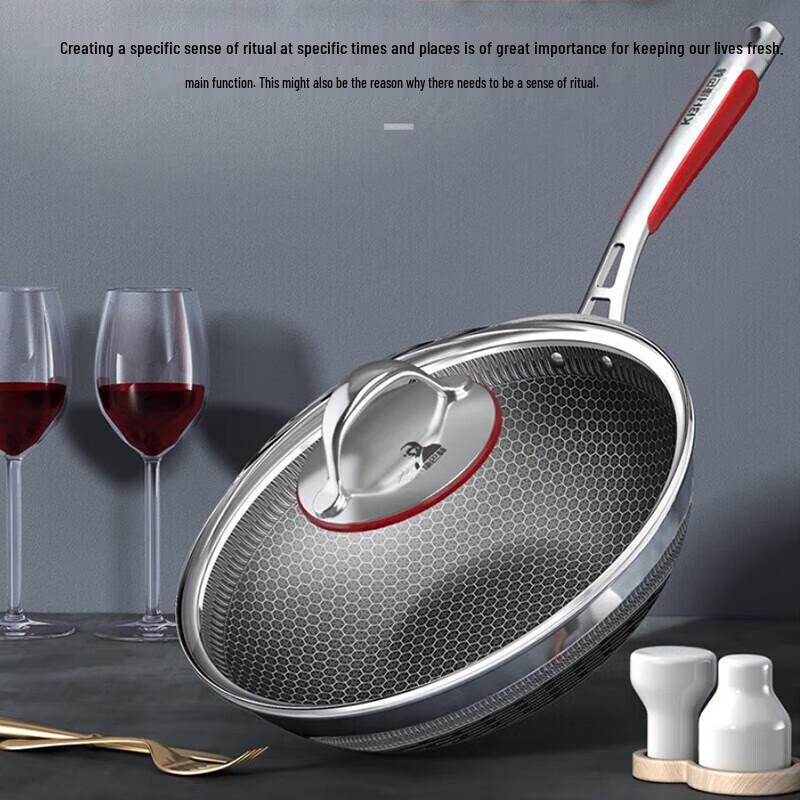 Kangbach 316L Stainless Steel Honeycomb Wok