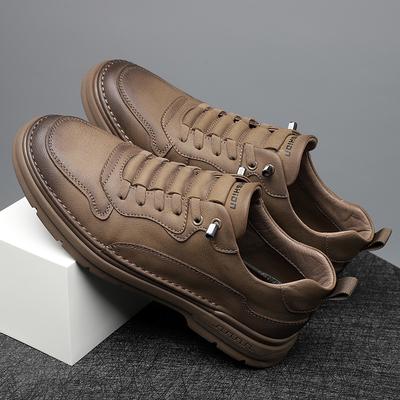 Work Men's Shoes 2025 New Winter Warm Casual Shoes Board Shoes Men's Casual Leather Shoes Tide