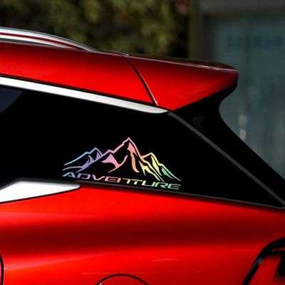 Berg Abenteurer Reflektierende Auto Aufkleber Lkw Automobil Aufkleber Lustige Vinyl Fahrzeug Dekoration Motorrad Reise Cross-Country
