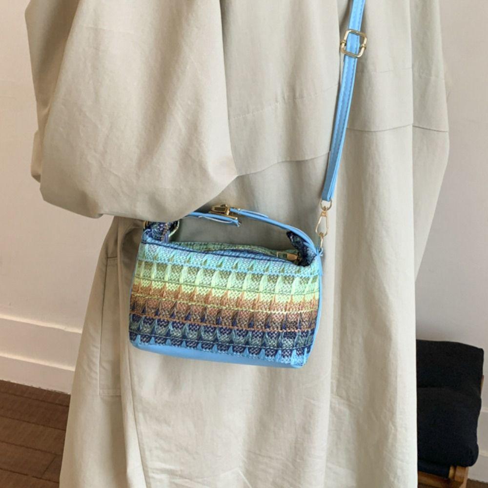 Leisure Weave Handbag Trendy Women Shoulder Bag Summer Straw Crossbody Bag Women