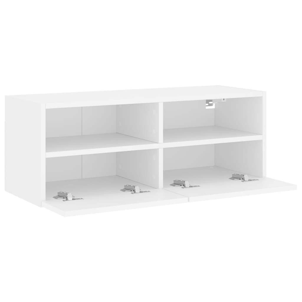 Vidaxl Wall-Mounted TV Cabinet, White, 80X30X30 Cm, Wood-Based Material