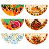 Semicircular Autumn Party Supplies Fall Bunting Fan Flag for Outside, 1.5 X 3ft Turkey Pumpkin Maple Thanksgiving Leaf Pattern Hanging Banner, Harvest