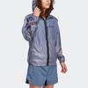 adidas Agravic Windweave Trail Logo Print Outdoor Sports Hooded Jacket Women Jackets Miracle-Blue-Grey HT9407