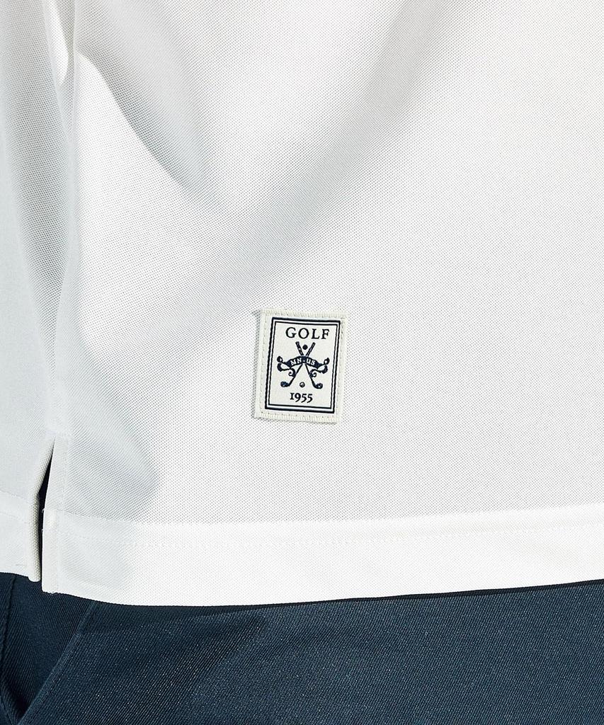 Munsingwear MG5SHS25M Short Sleeve Collared Shirt with Graphic WH00 Men's Print, Moisture-Wicking, Quick-Drying, Sunscreen, Golf, White,