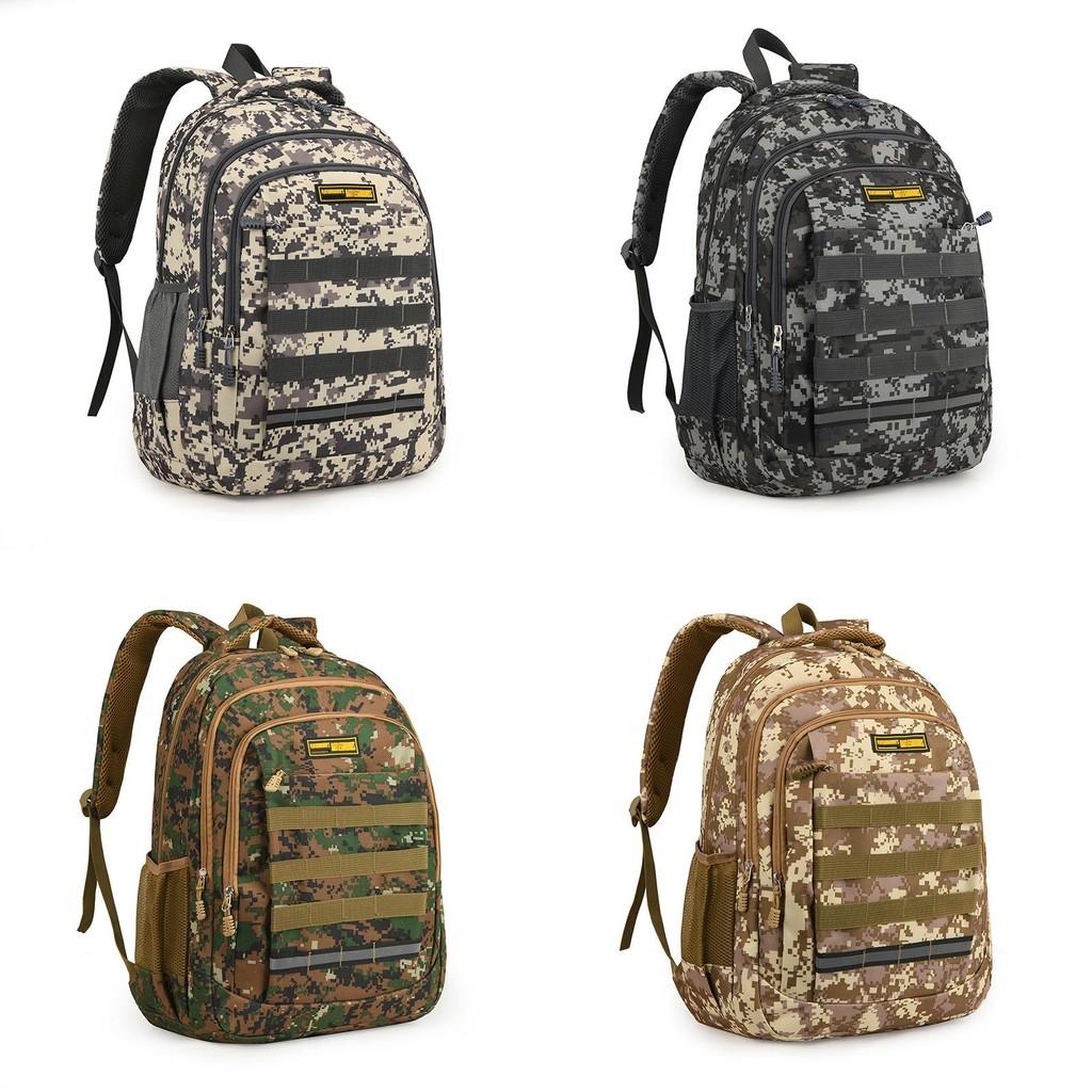 Unisex Camo Oxford Backpack Breathable 16in Laptop Compartment For Students Daily Outfits