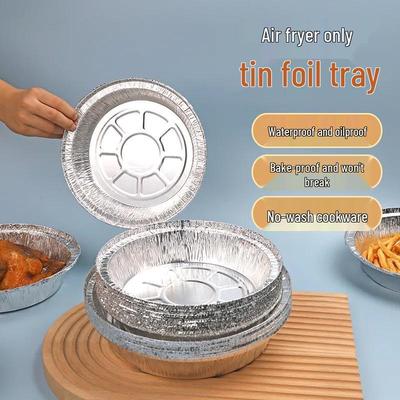 Disposable Aluminum Foil Air Fryer Pans with Oil-Absorbing Paper