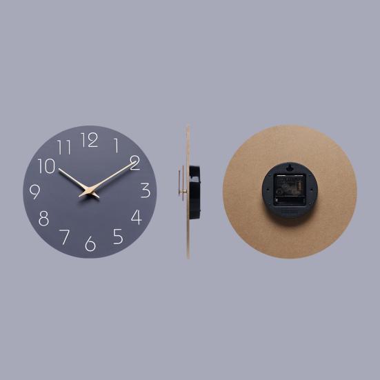 Wooden Wall Clock 10 Inch Silent Non-Ticking Elegant Quiet Operation Battery Operated Clock for Bedroom Office Bathroom