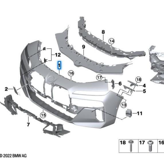 BMW 7 Series G70 Front Bumper Assembly - 51115A45BF8