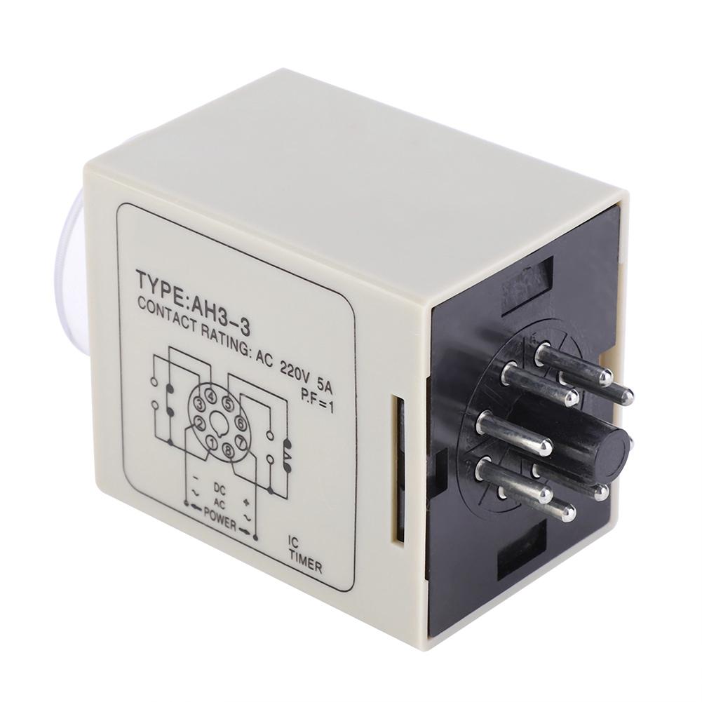 AH3 3 Time Relay Adjustable Delay Timer Switch AC 220V for Automatic  Control System