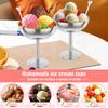 2Pcs 304 Stainless Steel Dessert Cup Ice Cream Cups Salad Goblet Retro High Base Bowl For Fruit Yogurt Snack Dish Bar Dinnerware