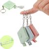 Square Retractable Tape Measure with Keychain Portable Mini Double-sided Soft Measuring Tape Tailor Sewing Cloth Body Measurement Tape
