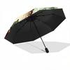 1pc Christmas elk Cartoon Umbrella, Portable Compact Umbrella, Suitable for Camping, Hiking and Travel A021