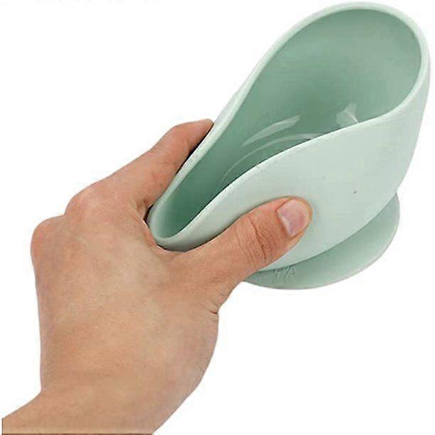 Baby Food Bowl Baby Bowl Spoon Set Children Feeding Tableware Training Eating Bowl Silicone Baby Supplies-Baby Bowl Purple Bamboo Handle Spoon