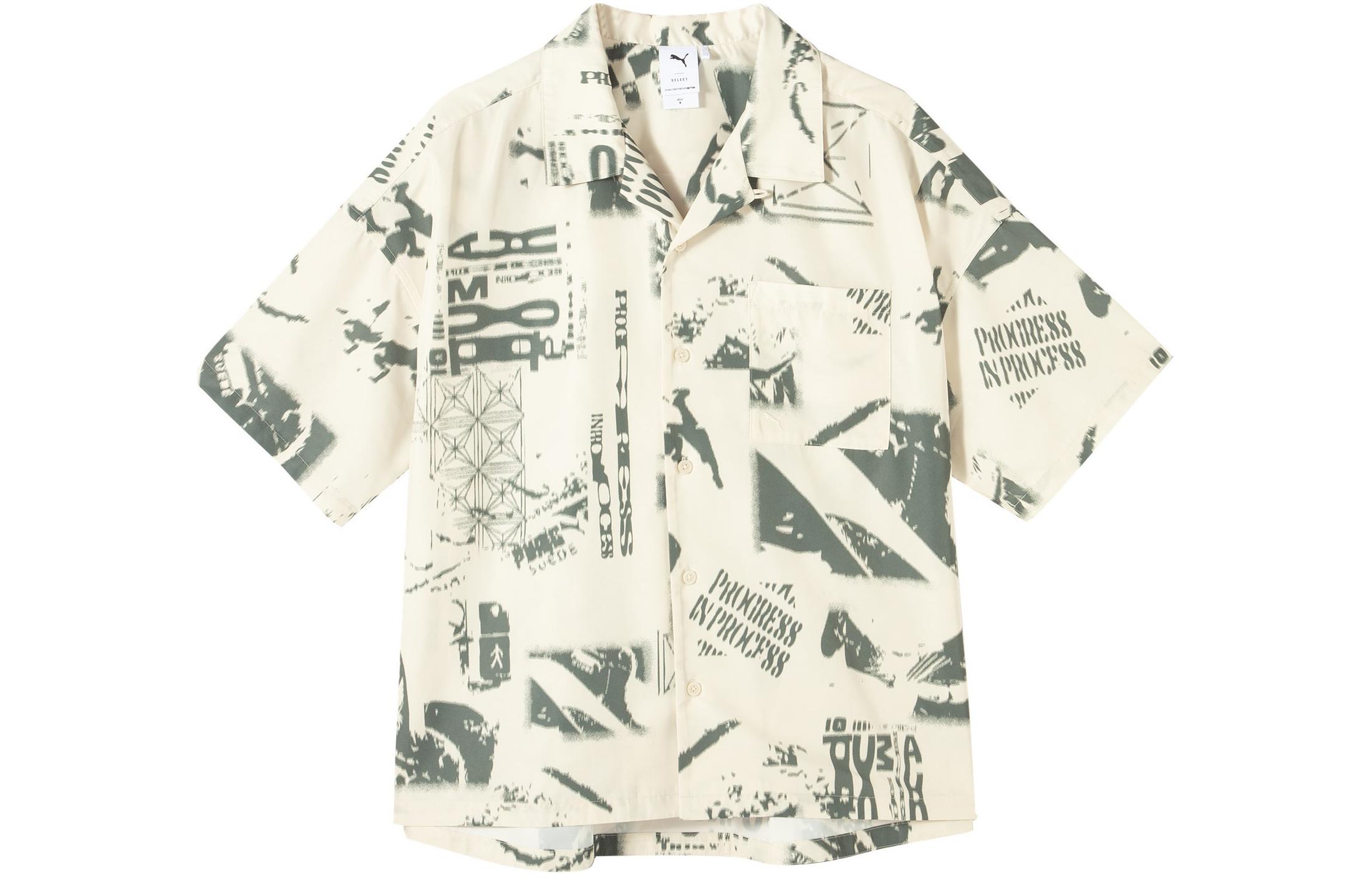 PUMA SS24 D AOPSHORTSLEEVE Shirt Unisex Snow 627749-87 M