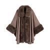 Ladies' Fashionable Square Neck Cape, Loose Oversized Warm And Long Style, Knitted Woolen Sleeve Shawl Jacket With Temperament
