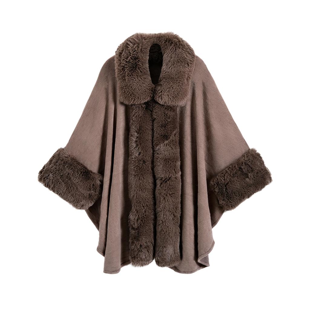 Ladies' Fashionable Square Neck Cape, Loose Oversized Warm And Long Style, Knitted Woolen Sleeve Shawl Jacket With Temperament