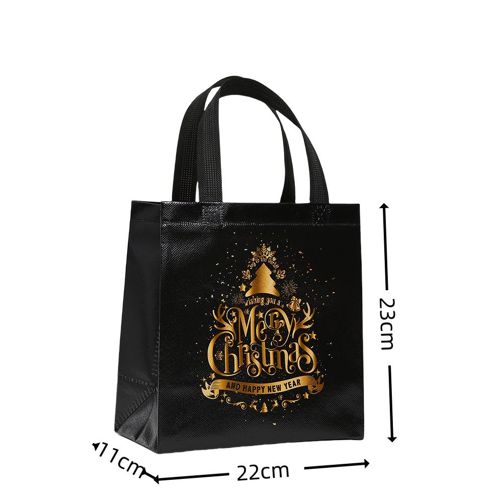 StoBag black gold christmas theme gift bags for sweets luxury designer bags festive holiday candy treat party favor tote