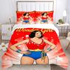 3pcs Wonder Girl Cover Set,Soft Comfortable Duvet Cover,Guest Room (1*Duvet Cover + 2*Pillowcases, Without Core) yy251024102