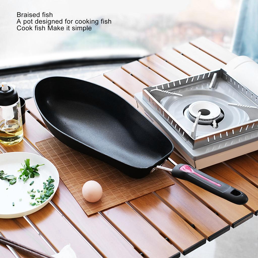 Fish Frying Pan Fish Shaped Frying Pans Easy To Clean Efficient Thermal Contact 3D Fish Shape Non Stick Fish Pan for Fish Making
