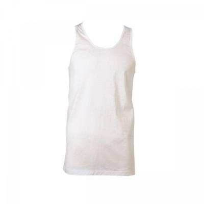 100  Cotton Silket White Sleeveless Running Wmv8610r
