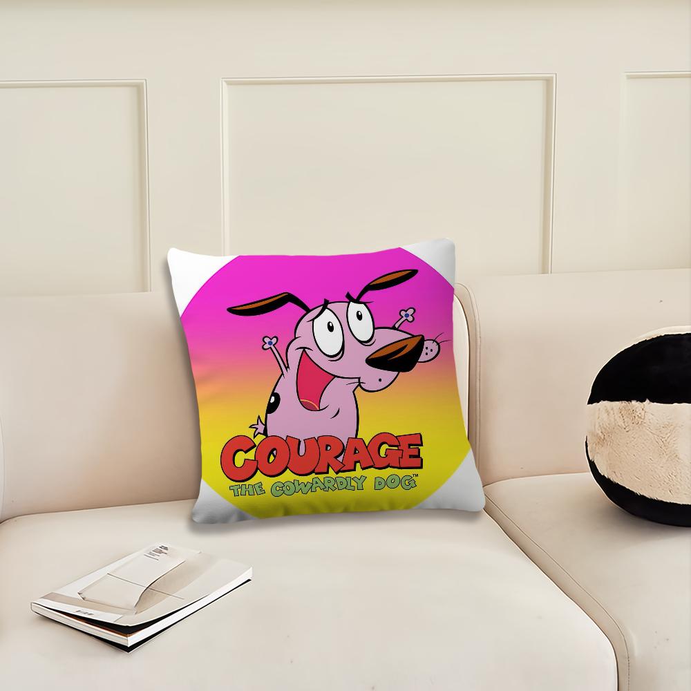 Cartoon C-C-ourage The C-Cowardly Dog cushion cover Pillow Cover Decoration Room Home Sofa living Office Car Nordic Simplicity