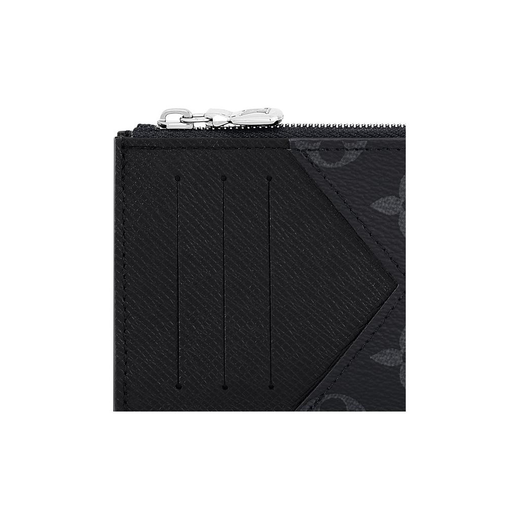 Louis Vuitton Coin Card Holder Black Monogram Eclipse Canvas Men Wallets M30271