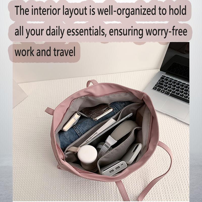 New Women'S Tote Bag | Large Capacity | Casual Canvas & Waterproof Nylon | Versatile Shoulder Bag For Class And Gym Commuter Bag