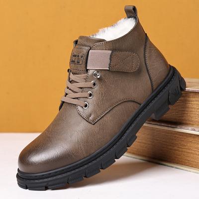 Herbstmode Herren Neue Winter High-Top Schneestiefel Warme Stiefel Plus Samt Warme Baumwollschuhe Herren Winterstiefel Größe 38-44