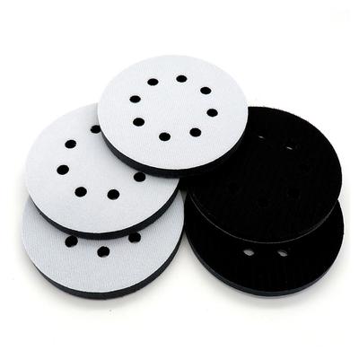 5 Inch Sponge Interface Pad, Hook and   Face for Sanding Discs Pads, with Multihole Design for Dust Control and Shock Reduction