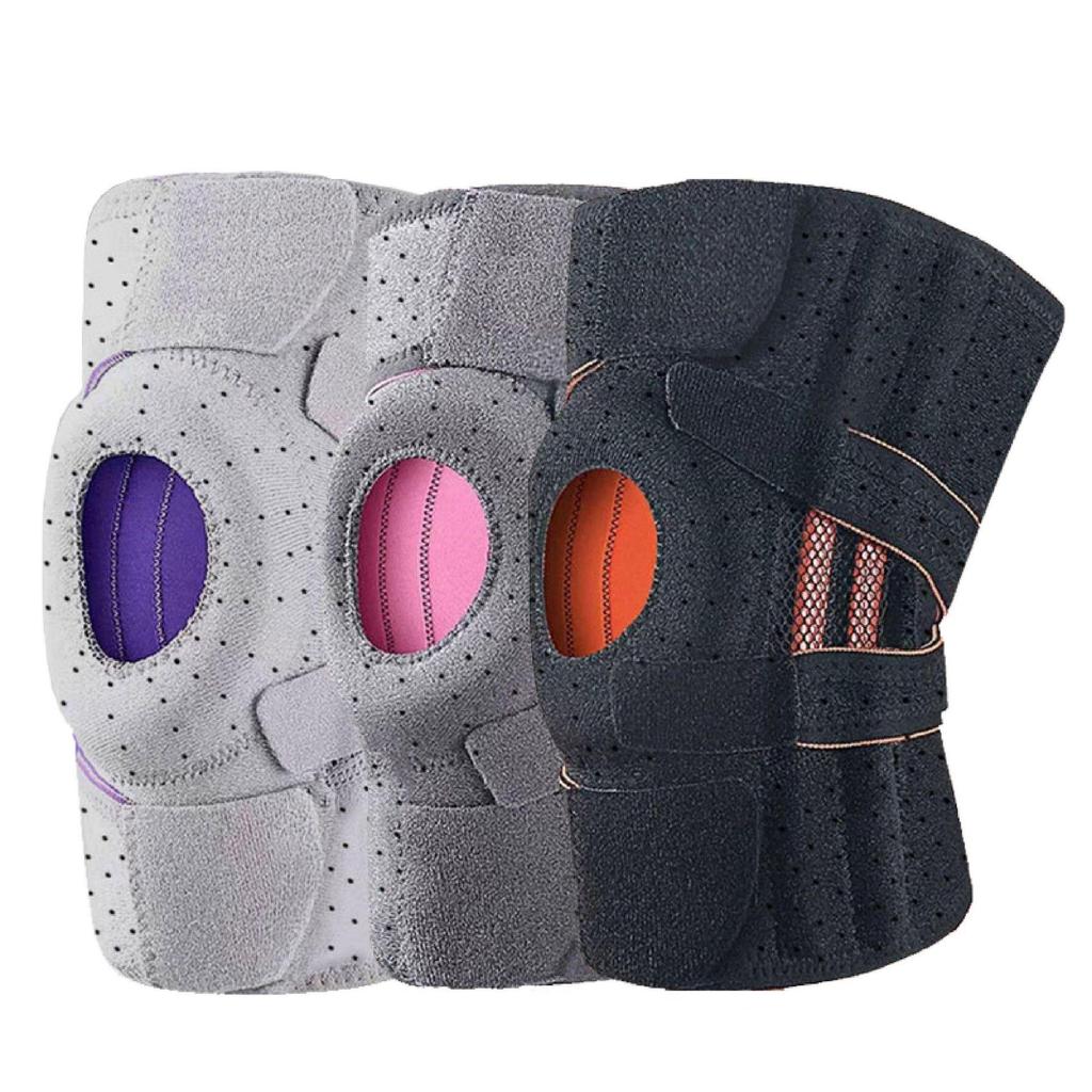 Breathable Open-Patella Knee Brace with Silicone Spring Meniscus Support