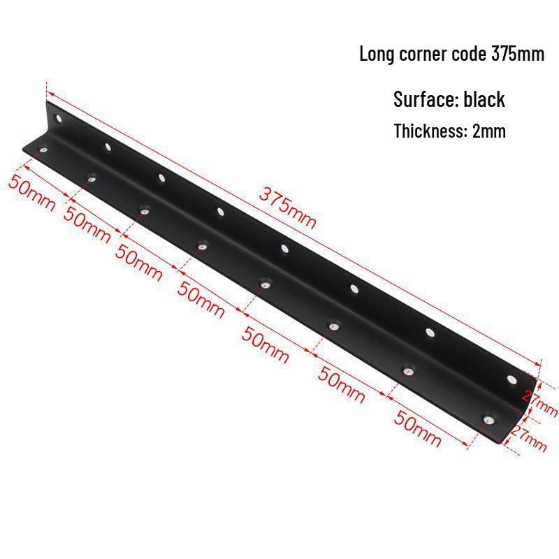 Stainless Steel L-Shaped 6-Hole 90° Angle Bracket for Shelves, Tables, and Chairs