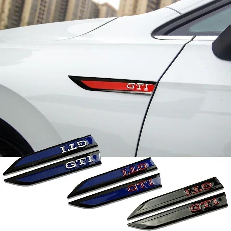 2Pcs Alloy Car Fender Side Sticker Bumper Strips for Volkswagen VW GTI Golf 3 4 5 6 7 MK4 MK5 MK6 Polo Jetta Bora Sharan Passat