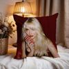 s-Sabrina Carpenters Singer Cushion Cover Premium Comfort Reversible Pillow Cove -Two In One Design for Any Room & Car Interior